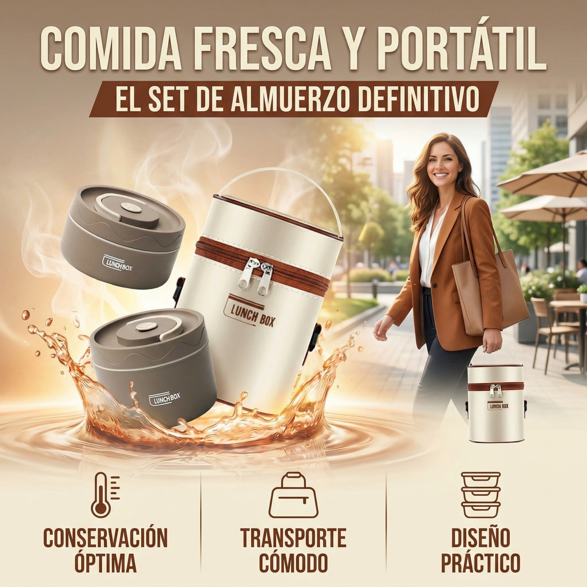 Juego Set Lonchera Chic De Oficina