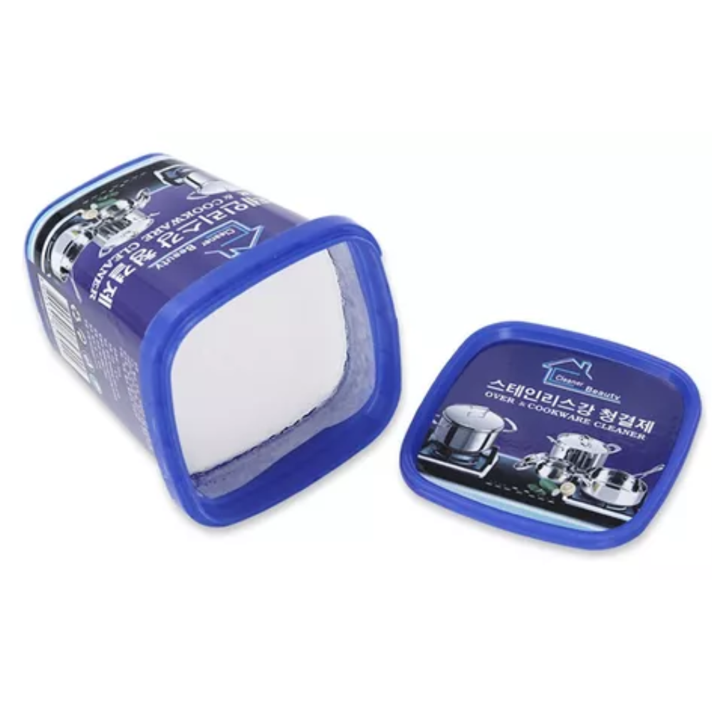 Elimina grasa quemada y óxido en segundos — sin rayar tus ollas.